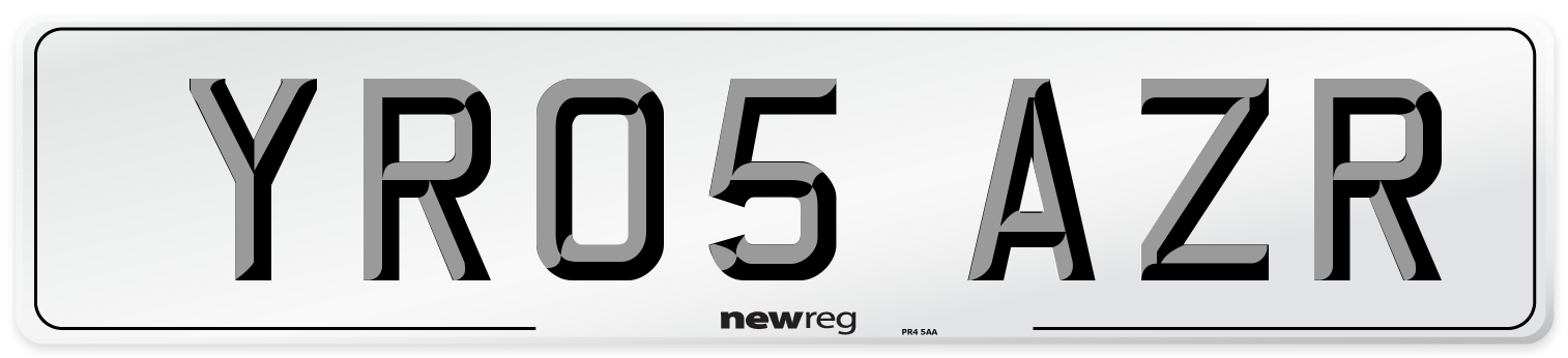 YR05 AZR Number Plate from New Reg